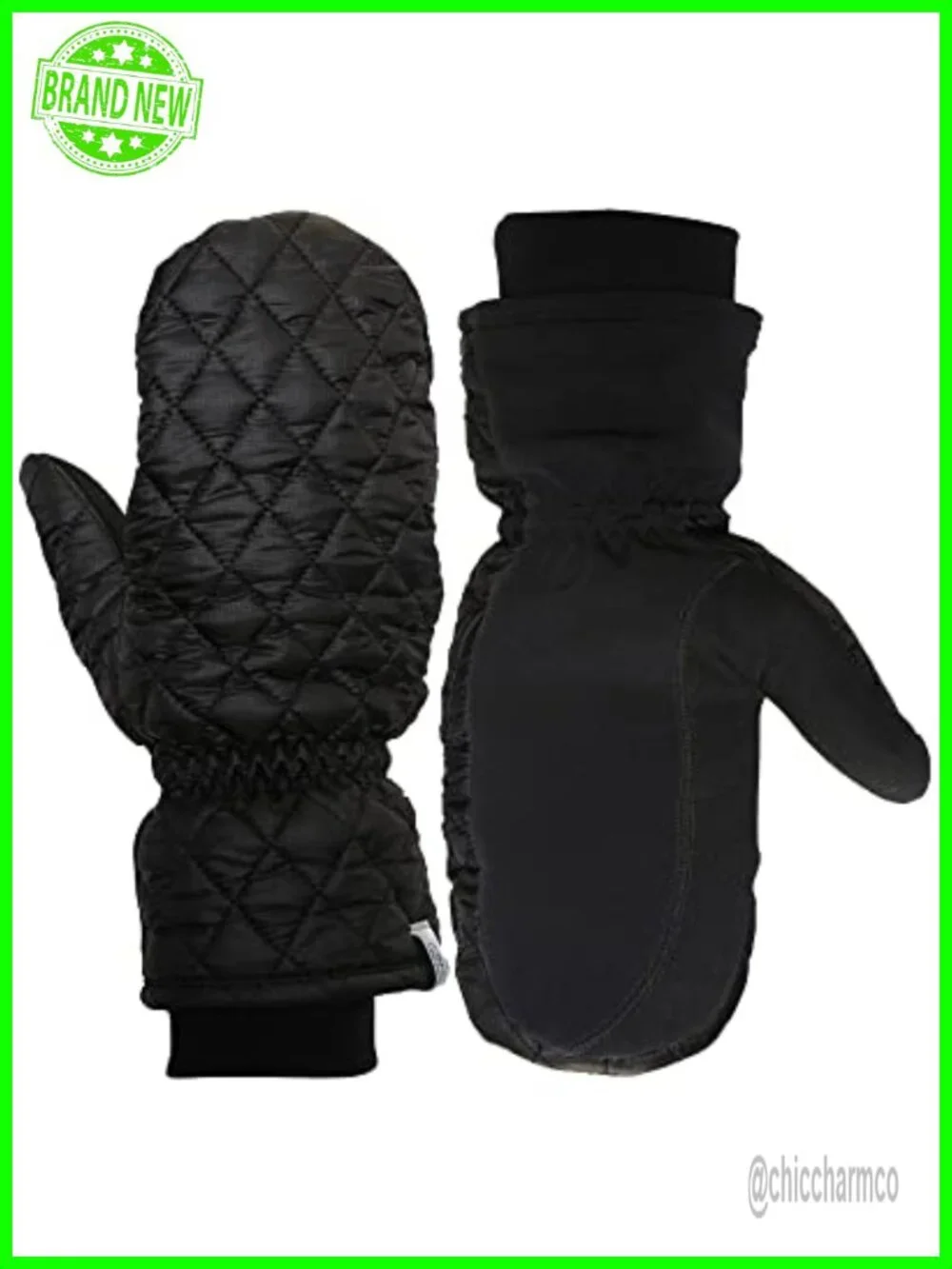 Insulated Touchscreen Running Mittens Quick Dry Extended Cuffs Spandex